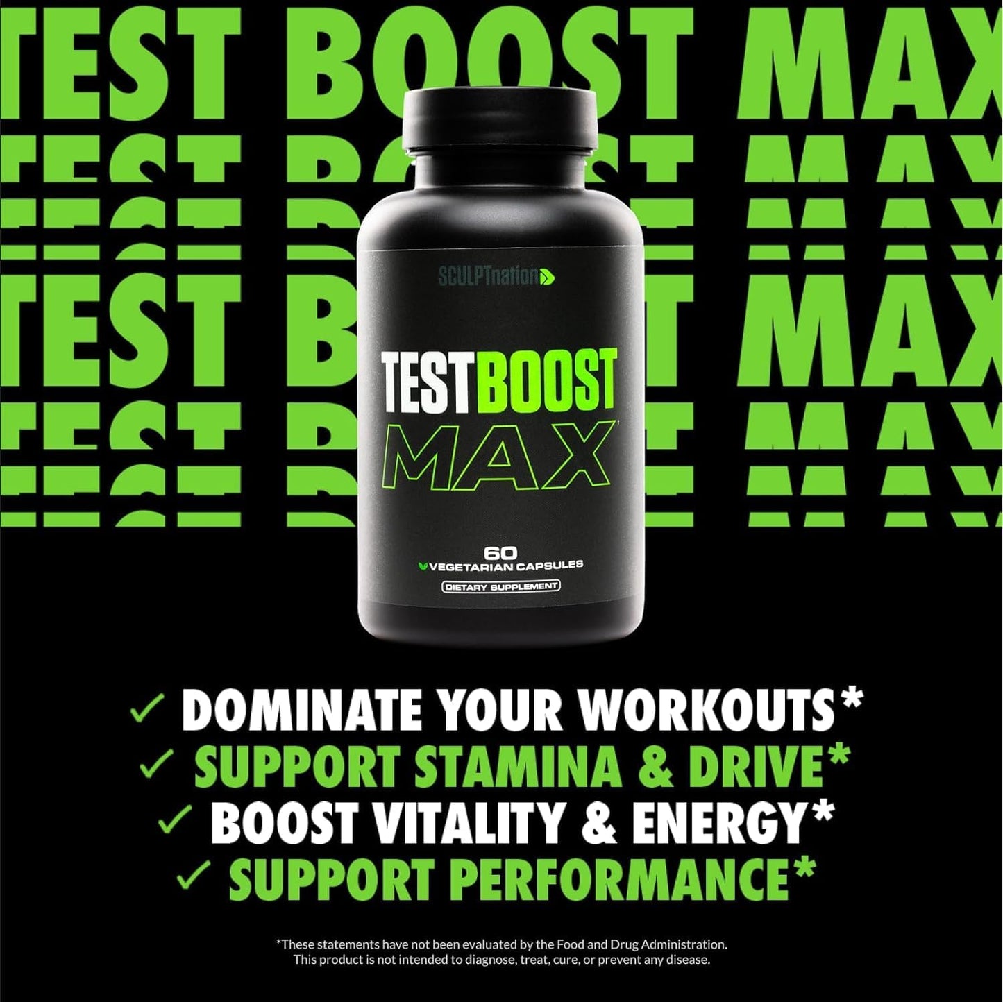 Sculpt Nation by V Shred Test Boost Max - Testosterone Supplement for Men